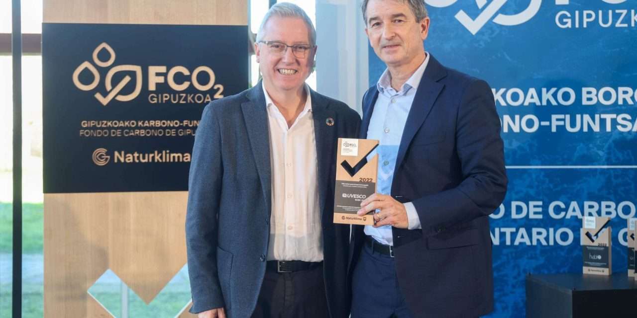 Uvesco contribuye a la descarbonización en Gipuzkoa a través del Fondo de Carbono Voluntario de Euskadi