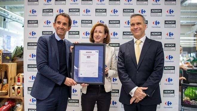 CARREFOUR, primera empresa de la distribución certificada por Aenor en desperdicio cero