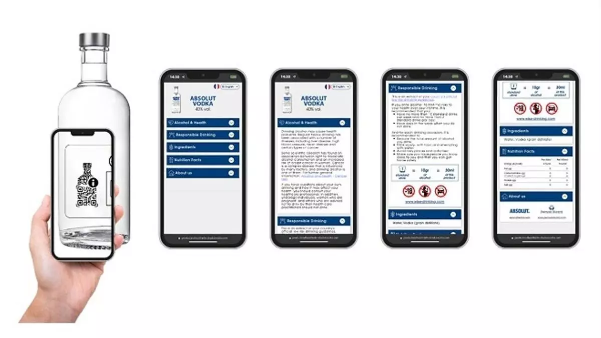 PERNOD RICARD incorpora etiquetado digital a sus productos para dar más información al consumidor