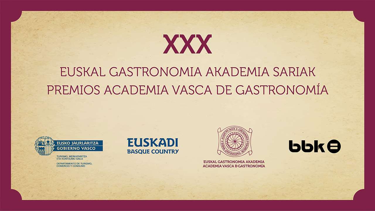 XXX Premios Academia Vasca de Gastronomía
