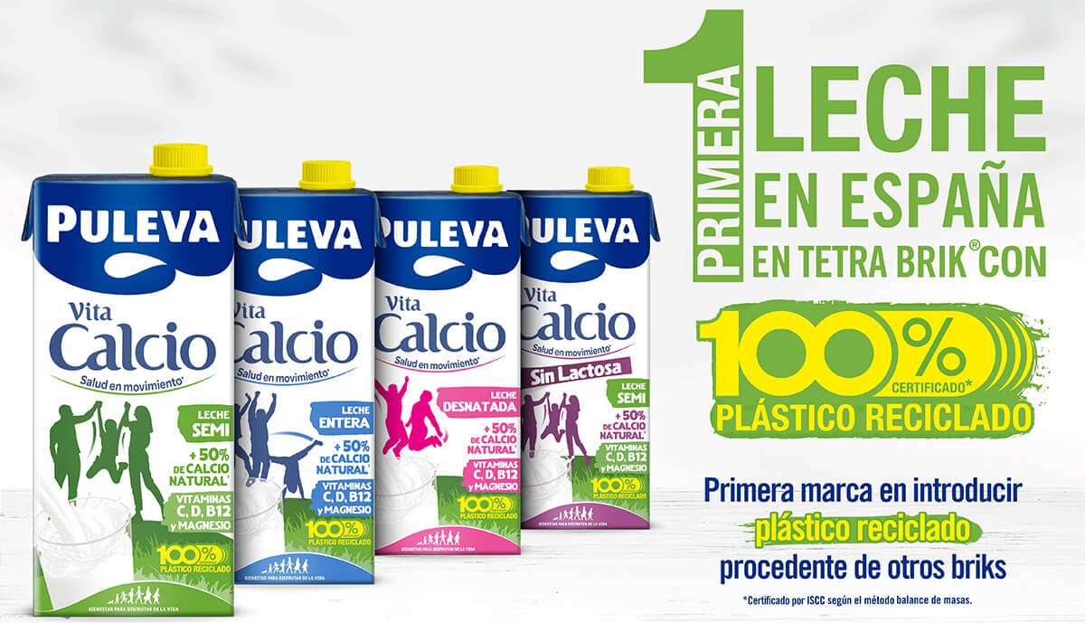 PULEVA VITA CALCIO presenta el primer Tetra Brik® de leche en España con plástico 100% reciclado 1 Puleva Vita Calcio Presenta El Primer Tetra Brik® De Leche En España Con Plástico 100% Reciclado