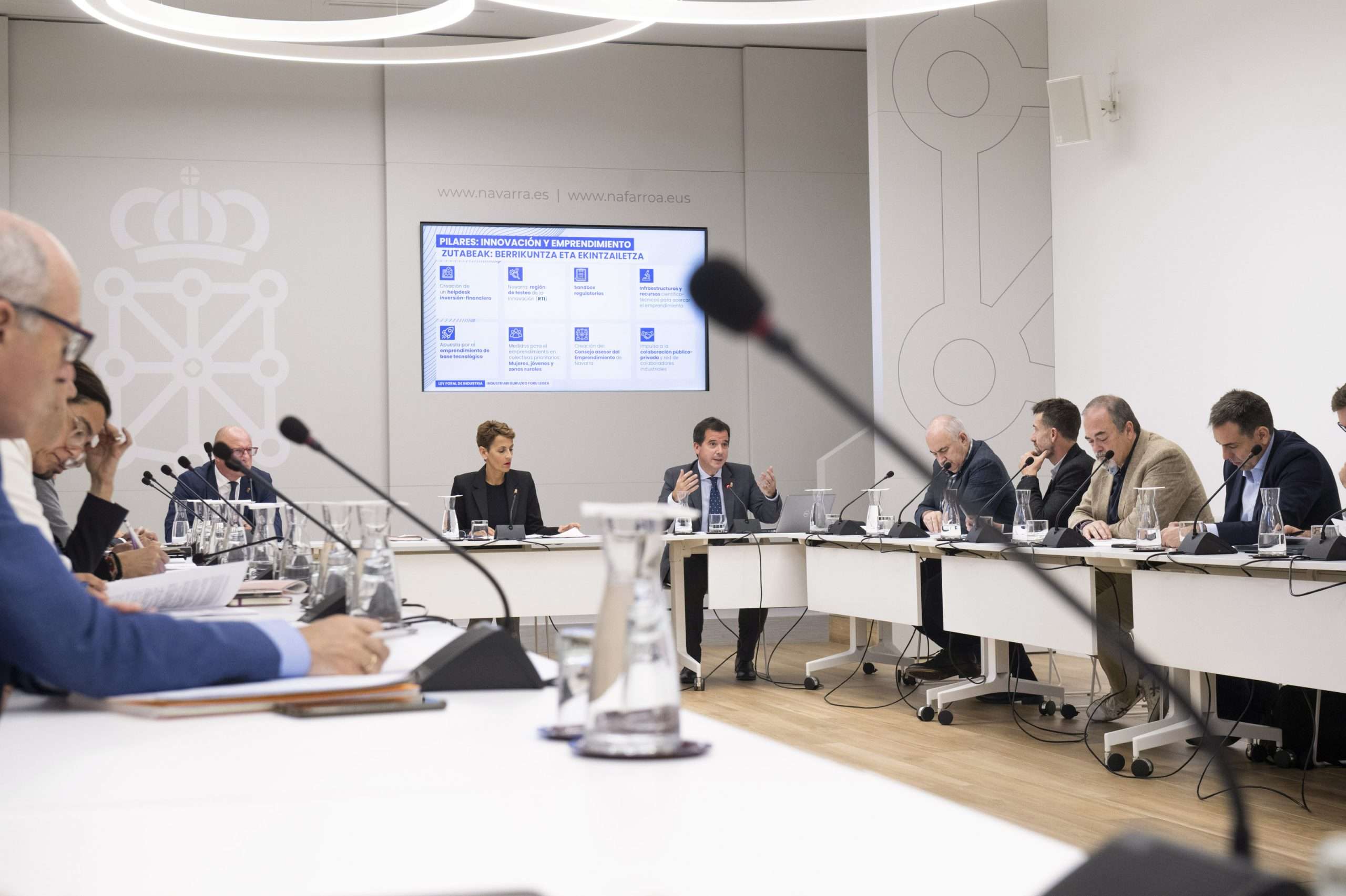 La Presidenta Chivite señala que la Ley Foral de Industria será un soporte para el impulso transformador y estratégico y valora la participación de la sociedad en su diseño